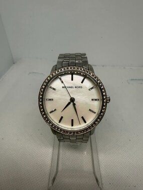 Michael Kors MK3118 Camille Women Swarovski Crystal MOP Dial SS Quartz Watch